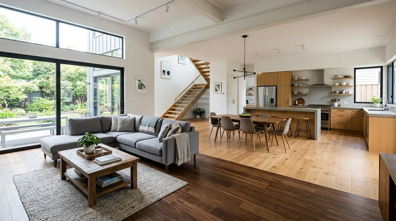 Finish with rugs and pads to protect the surface